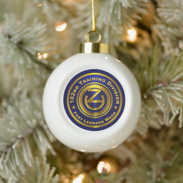 102nd Training Division  Ceramic Ball Christmas Ornament (Tree)