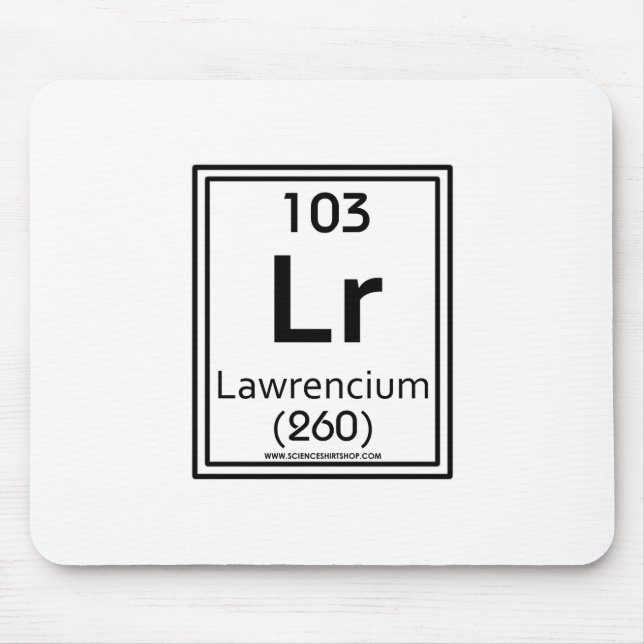 103 Lawrencium Mouse Mat (Front)