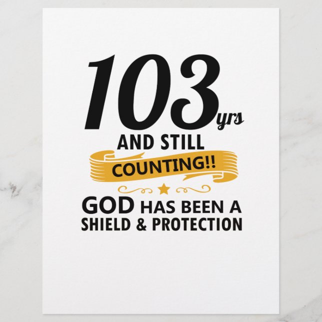 103 years and still counting birthday (Front)