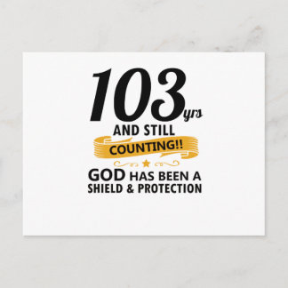103 years and still counting birthday postcard