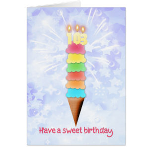 103rd  Birthday Giant Ice Cream