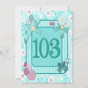 103rd birthday party invitation