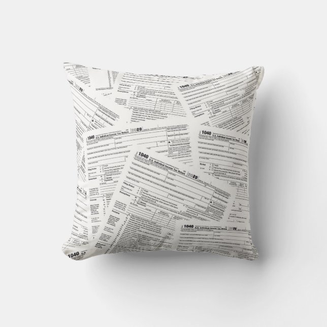 1040 Income Tax Forms Cushion (Front)