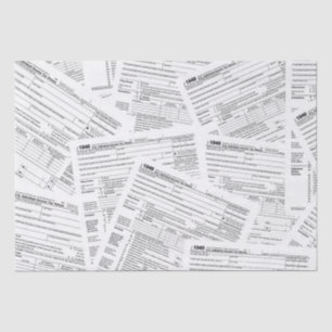 1040 Income Tax Forms Tissue Paper