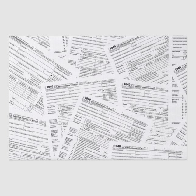 1040 Income Tax Forms Tissue Paper (Front)
