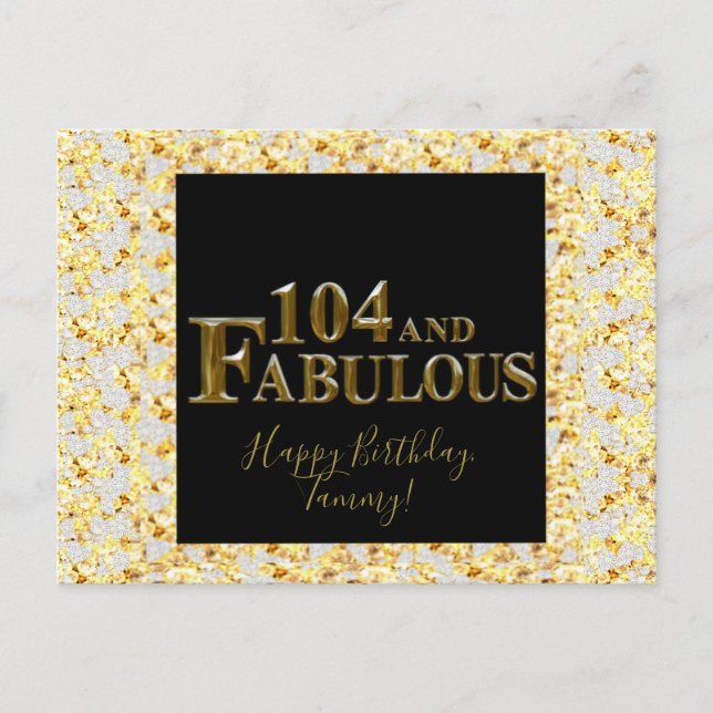 104 Birthday  Postcard (Front)