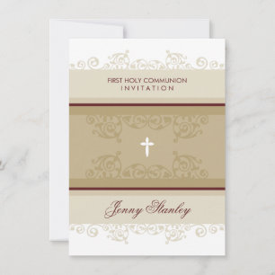 104 Gina :: COMMUNION INVITES :: curls 5P