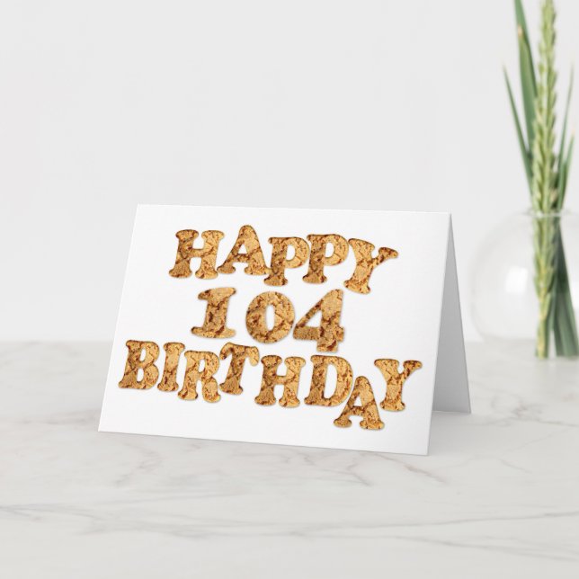 104th Birthday card for a cookie lover (Front)