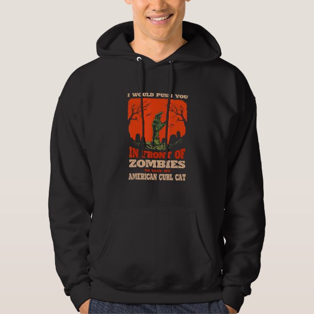 10548100054^Push You In Zombies To Save My America Hoodie (Front)