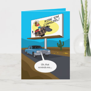 #105 Cowgirl Anniversary Card