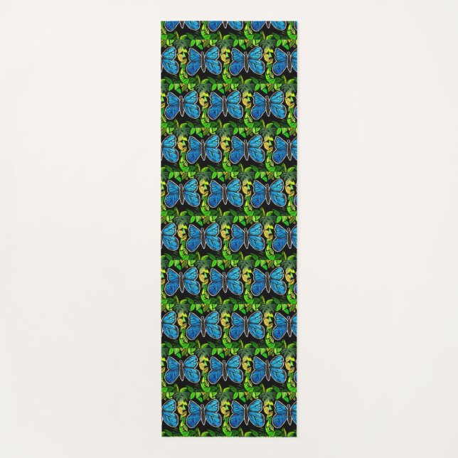 105 - Morpho Butterfly Yoga Mat (Front)