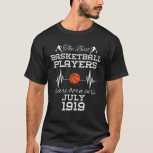 105 Year Old Birthday In July 1919 Best Basketball T-Shirt
