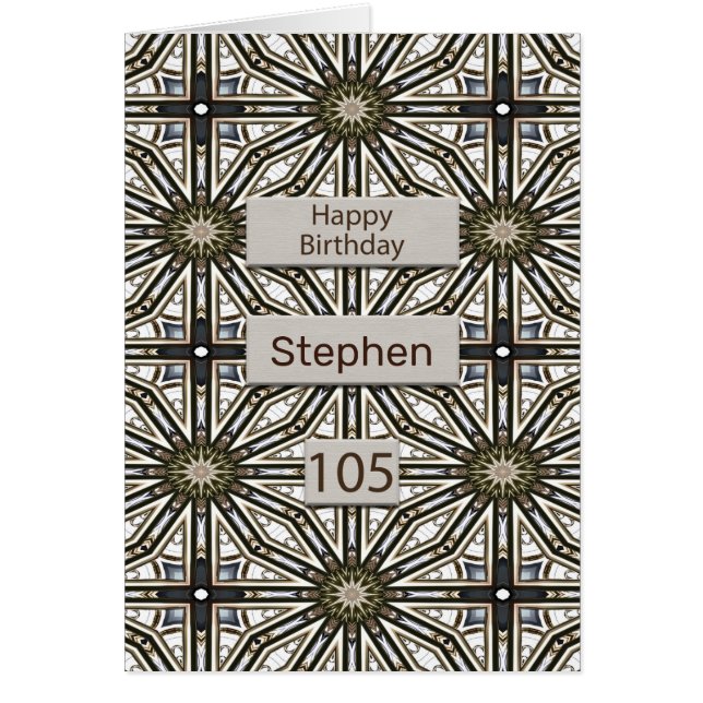 105th Birthday Abstract Mandala Design (Front)