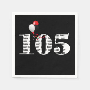 105th Birthday party balloons Napkin