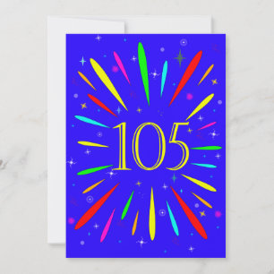 105th Birthday Party Invitation Explosion 
