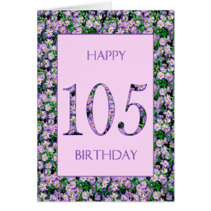 105th Birthday Purple Daisies