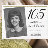 105th Custom Photo White and Gold 