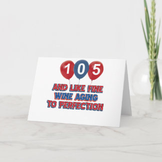 105th year old birthday designs card