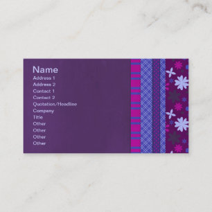 1066 PURPLE BLUE HOT PINK BACKGROUNDS STRIPES SOLI BUSINESS CARD