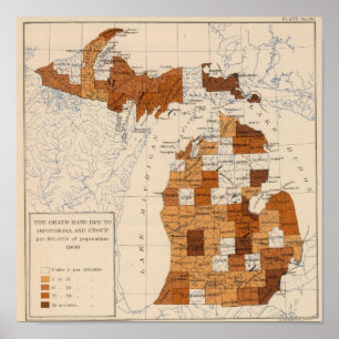 106 Diphtheria, croup Michigan Poster