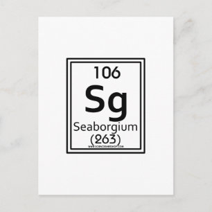 106 Seaborgium Postcard