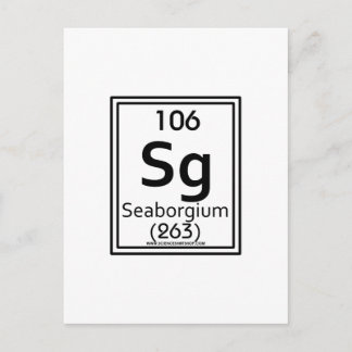 106 Seaborgium Postcard
