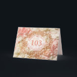 106rd Birthday card for sister, pearls and petals<br><div class="desc">103rd birthday greetings for sister with pearls and petals. A beautiful way to wish your sister a happy birthday. Pink pearls lie an a bed of pink and white petals. A very feminine card for a woman. Celebrate a sister's birthday with petals and pearls. A really elegant card to give...</div>