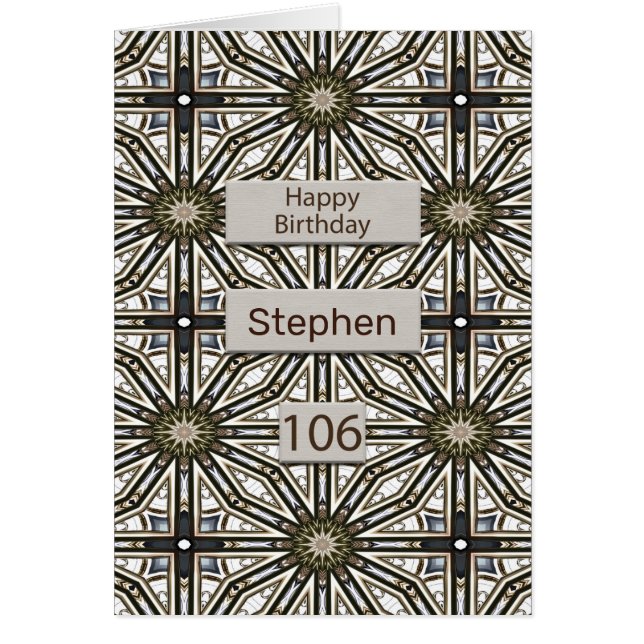 106th Birthday Abstract Mandala Design (Front)