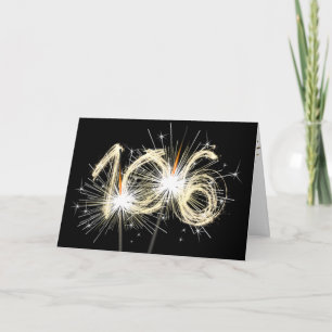 106th Birthday Sparklers on Black  Card