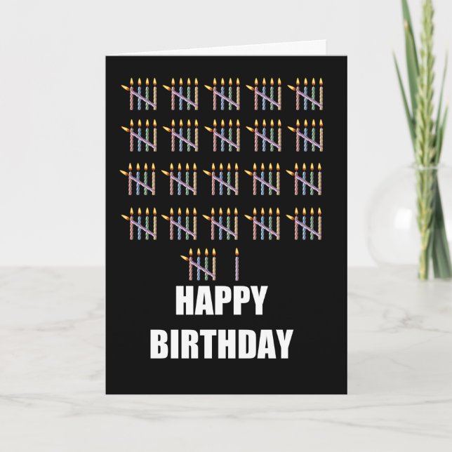 106th Birthday with Candles Card (Front)