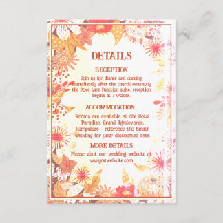 1070's Retro - Wedding enclosure card