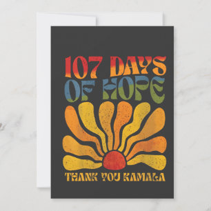 107 Days of Hope Thank you Kamala  Card