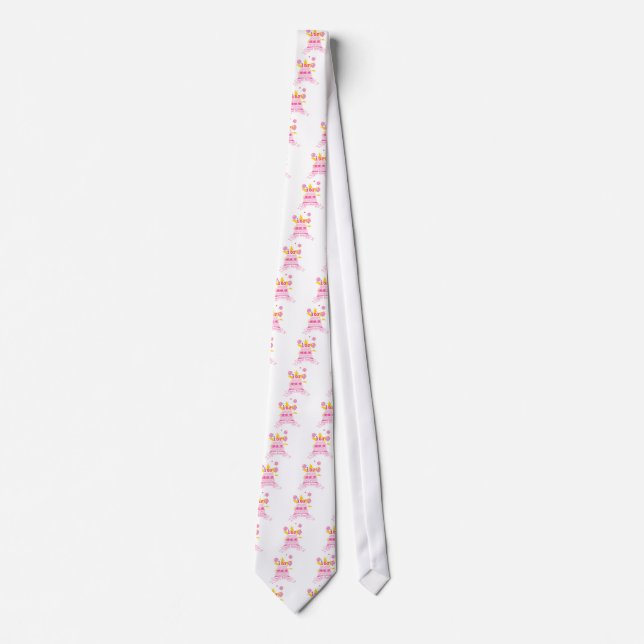 107 Year old Birthday Cake Tie (Front)