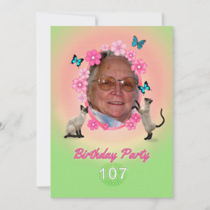 107th Birthday Party Invitation