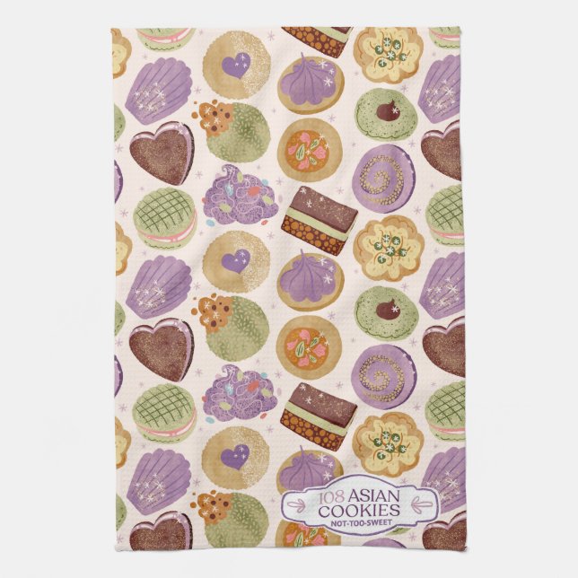 108 Asian Cookies Tea Towel (Vertical)