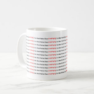 108 Om Mani Padme Hum Mantra Sanskrit Red Coffee Mug