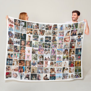 108 Photo Collage  Unique Personalised DIY Custom Fleece Blanket