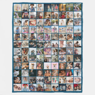 108 Photo Collage  Unique Personalised DIY Custom Fleece Blanket