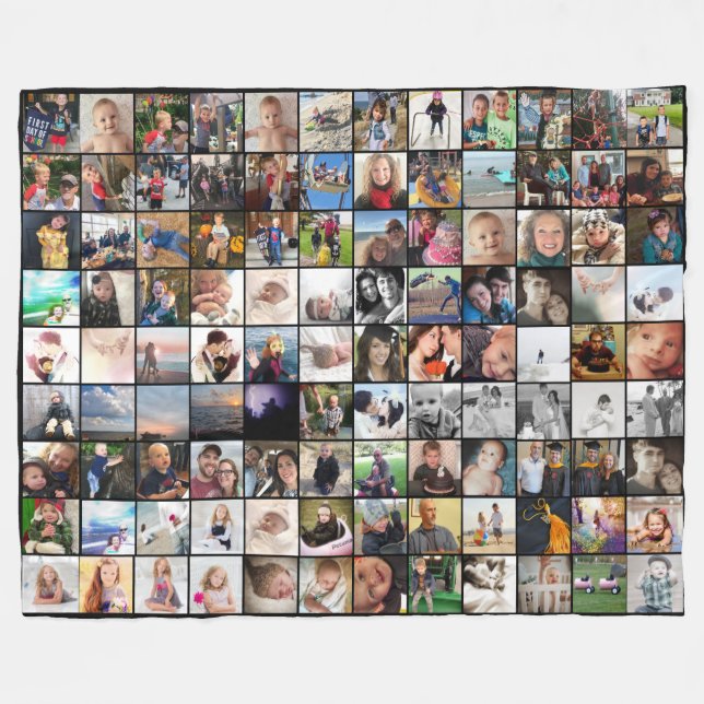 108 Photos or Your Images or quotes Anything Fleece Blanket (Front (Horizontal))