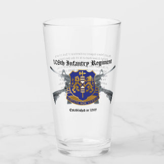 108th Infantry Regiment 16 oz Glass