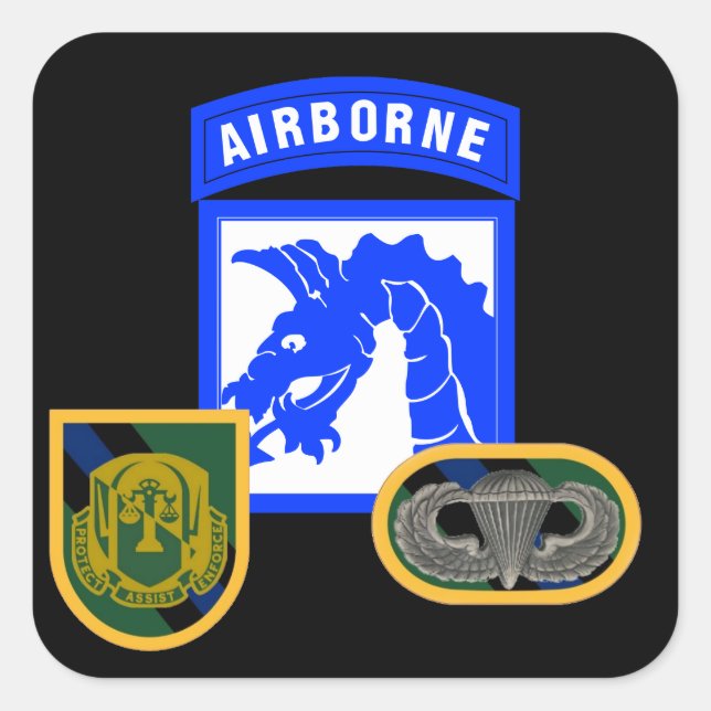 108TH MILITARY POLICE CO 18TH AIRBORNE STICKERS (Front)
