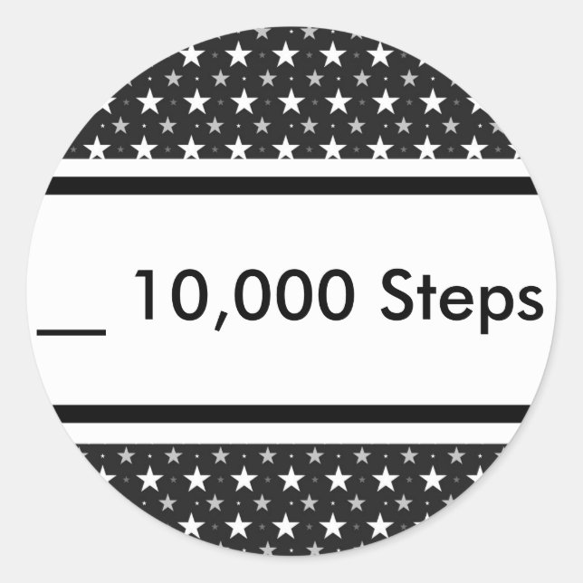 10,000 Steps Planner Sticker (Front)