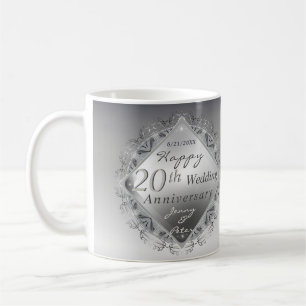 10,11,20,25,70th Wedding Anniversary Coffee Mug