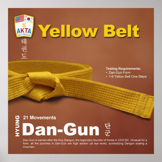 10-2 Yellow Belt Do-jang Poster (Front)