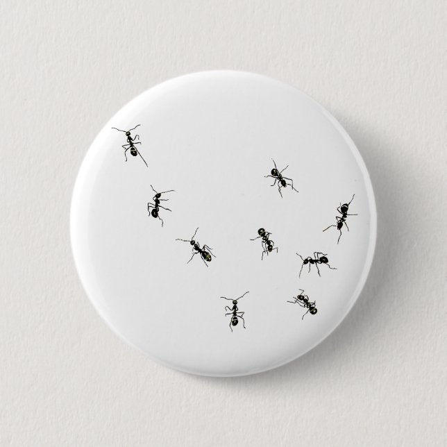 10 ants 6 cm round badge (Front)