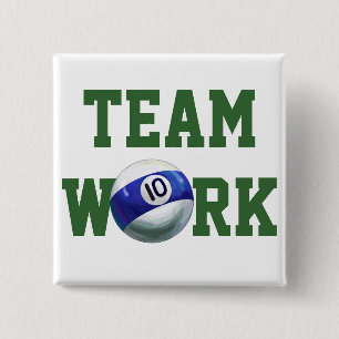10 Ball 15 Cm Square Badge