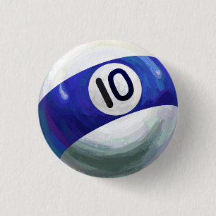 10 Ball 3 Cm Round Badge