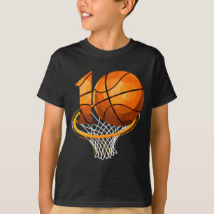 10 Basketball Theme Birthday Party Celebration T-Shirt