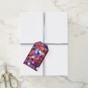 10 Bokeh Gift Tags Plum Violet Blurry Lights