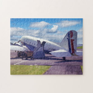 10 by 14 jigsaw - Douglas DC3, ready for departure Puzzle